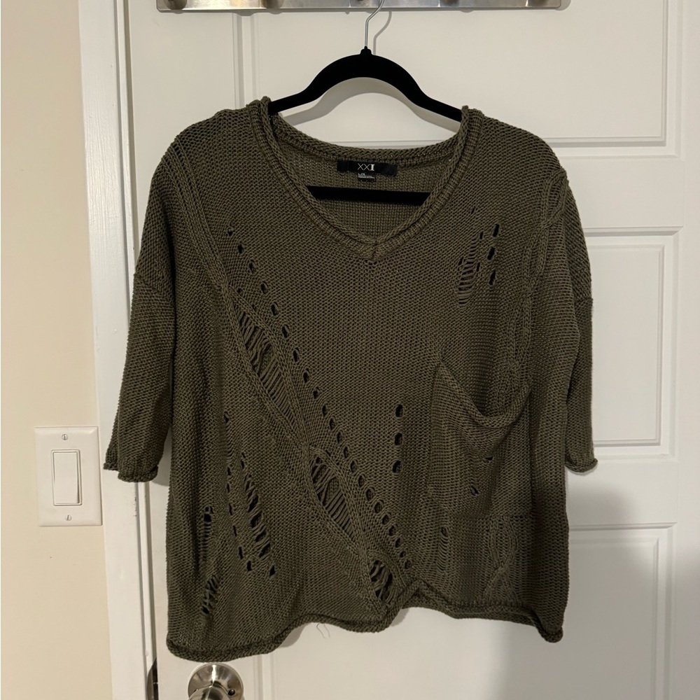 Forever 21 distressed sweater